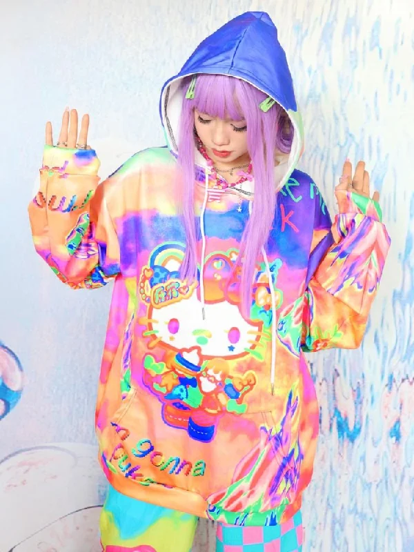 Hello kitty pullover hooded top【s0000001038】 Long Bell Sleeve