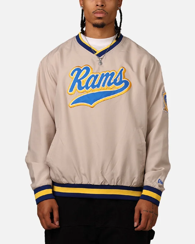 New Era Los Angeles Rams Sports Classics Pullover Windbreaker Stone/OTC Turtleneck Warm Pullover