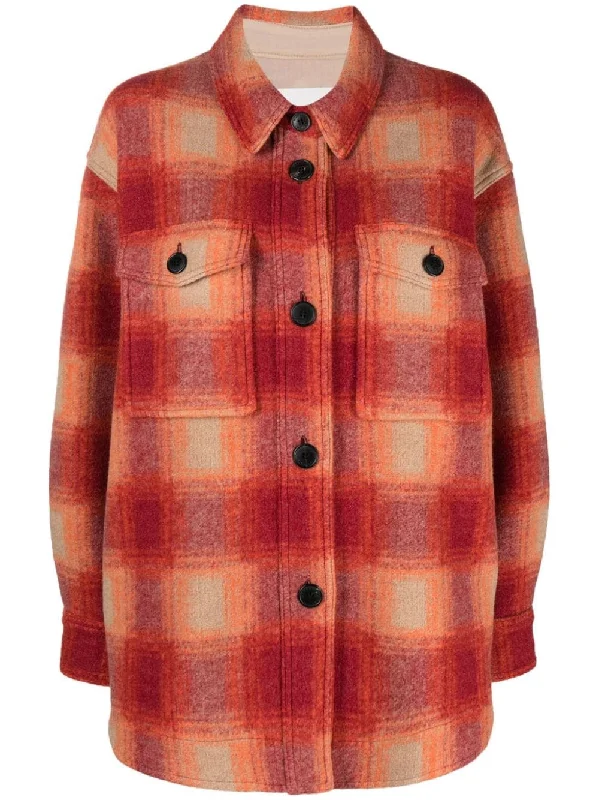 HARVELI CHECKED SHIRT JACKET Faux Fur Fabric Real Fur Fabric Shearling Fabric