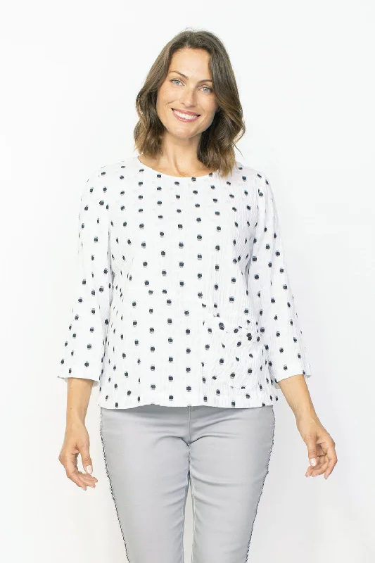 Habitat 41001 Embroidered Dots Pullover High Neck Pullover