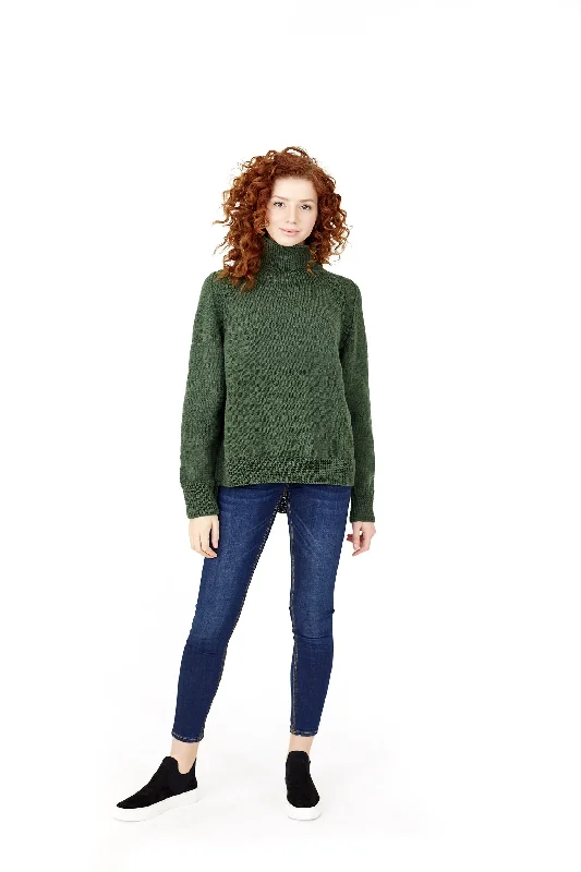 Turtleneck Pullover (Knit) Button Front Sweater