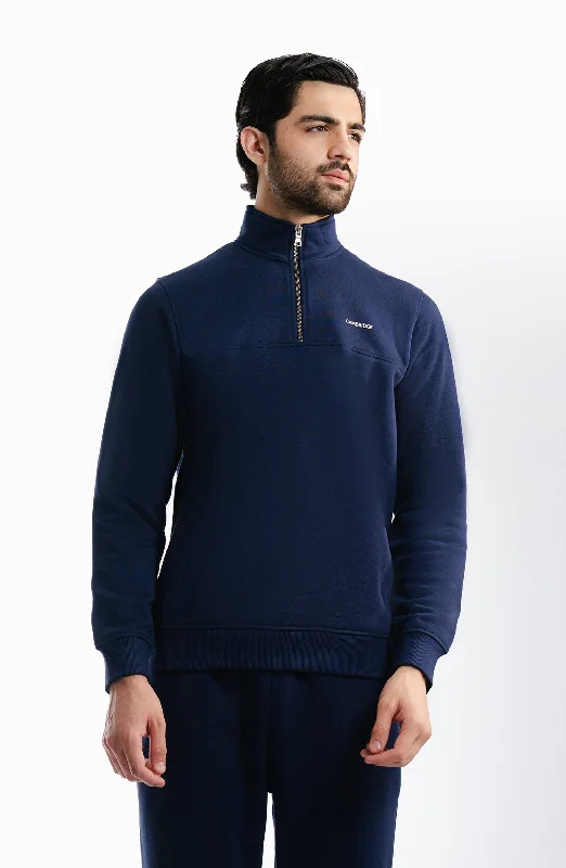 Fleece Pullover - Navy Boyleg Sleeve Pullover