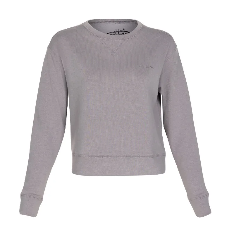 Tesni Crewneck Pullover Shirred Sleeve Feminine