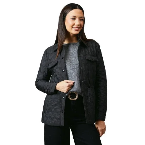 Principles Womens/Ladies Quilted Waist Detail Jacket Notch Collar Peter Pan Collar Cowl Neck