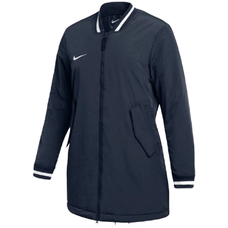 Nike Women's Stock Dugout Jacket Trench Coat Raincoat Waterproof Jacket