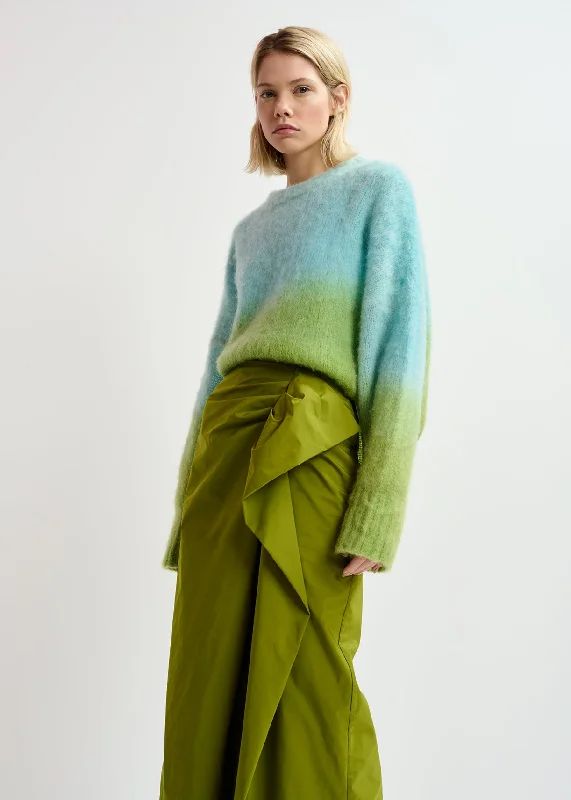 Knitted Pullover (Olive Tree) Polo Neck Sweater