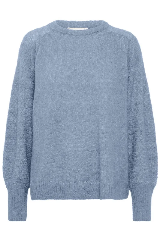 Kamara Pullover - Blue Mirage Cowl Neck Pullover