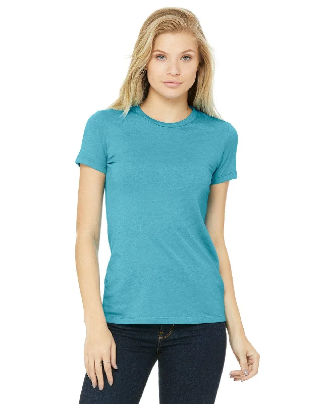 Bella+Canvas Ladies Favorite T-Shirt | Heather Aqua Notch Collar Peter Pan Collar Cowl Neck