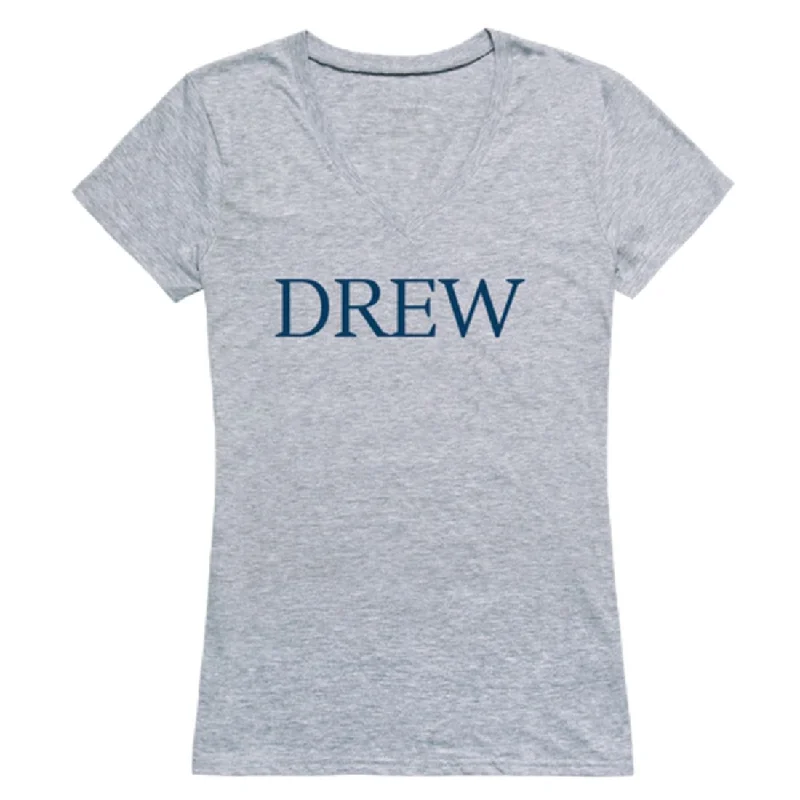 Drew University Rangers Womens Seal T-Shirt Mesh Blend Leather Blend Suede Blend