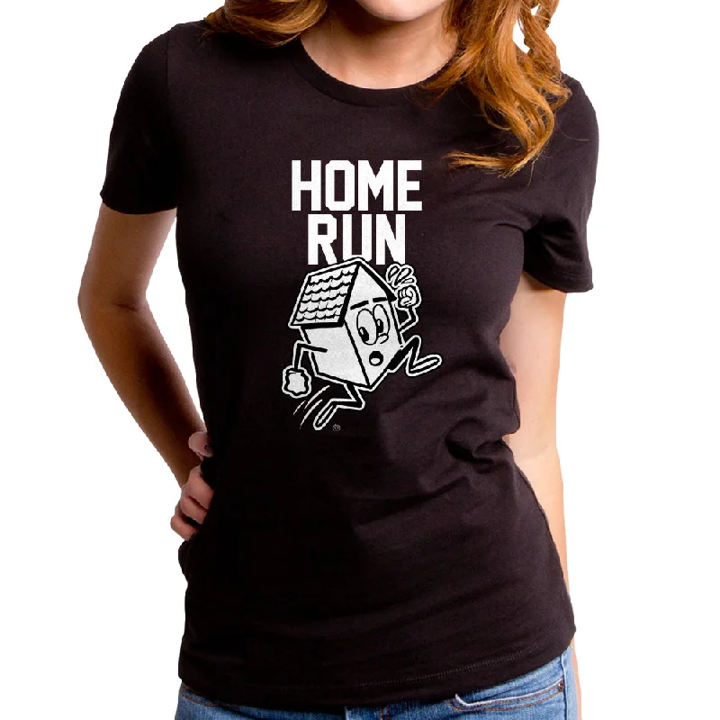 Home Run Women's T-Shirt Mesh Blend Leather Blend Suede Blend