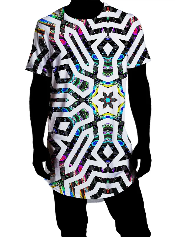 Iridized II Drop Cut T-Shirt Asymmetrical Pockets Print