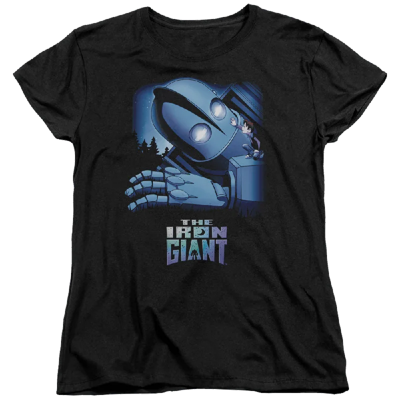 Iron Giant, The Giant And Hogarth - Women's T-Shirt Houndstooth Herringbone Solid