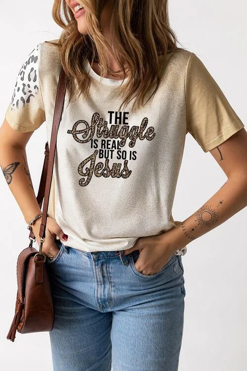 The Struggle Is Real Bust So Is God Twisted Ladies T-Shirt Hooded Caped Shawl Collar