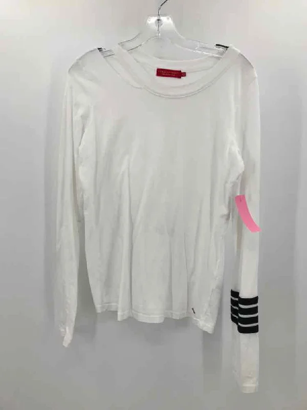 Pre-Owned Philanthropy White Size Medium Long Sleeve T-shirt Hooded Caped Shawl Collar