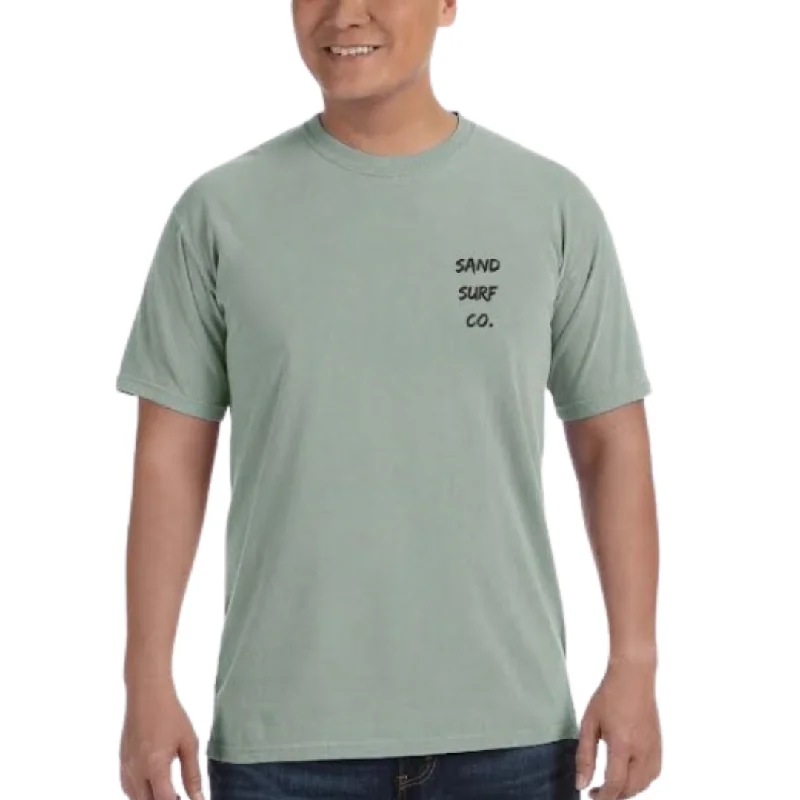 Sand Surf Co. Yin Yang Unisex Tee - Seamist Green Basic T-Shirt Crew Neck Short Sleeve