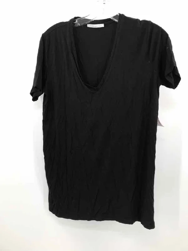 Pre-Owned Susana Monaco Black Size Small T-shirt Chenille Fabric Brocade Fabric Lace Fabric