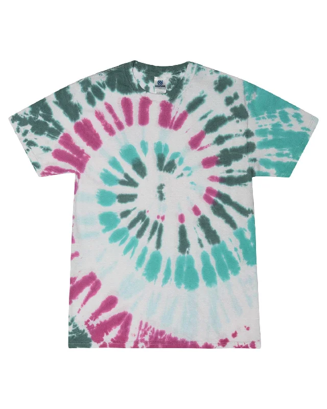 Tie-Dye 100% Cotton Tie-Dyed T-Shirt | Everglades Solid Print Embellished