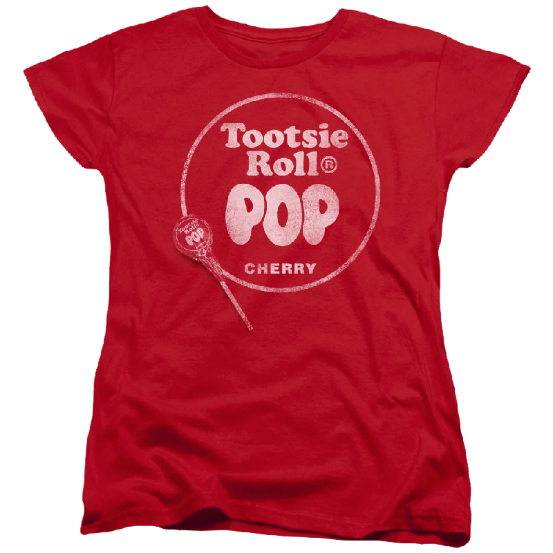 Tootsie Pop Tootsie Roll Pop Logo - Women's T-Shirt Asymmetrical Pockets Print