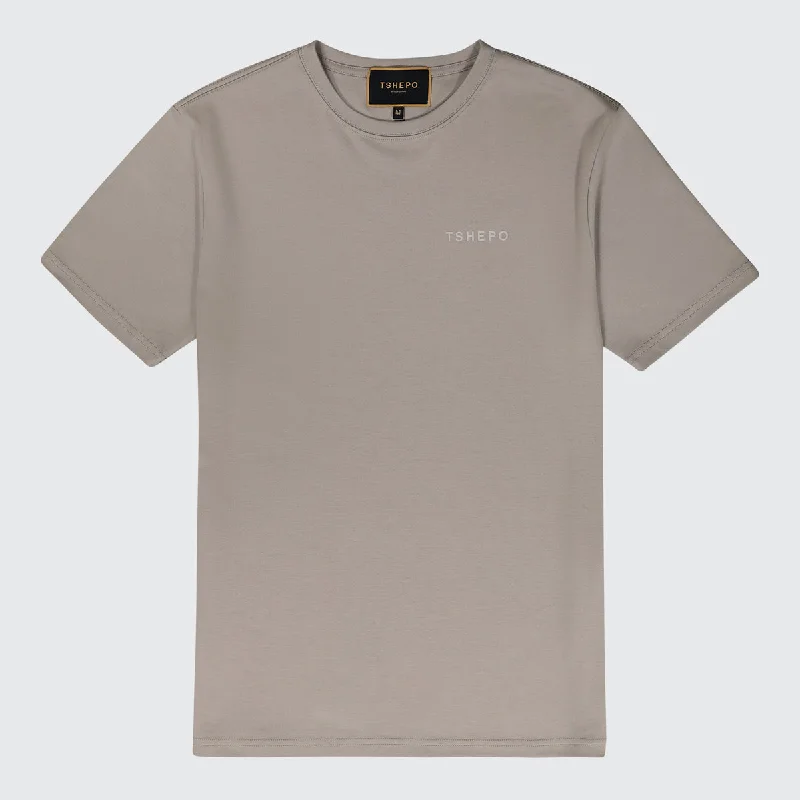 TSHEPO WORDMARK T-SHIRT, GREY Terry Blend Velvet Blend Canvas Blend