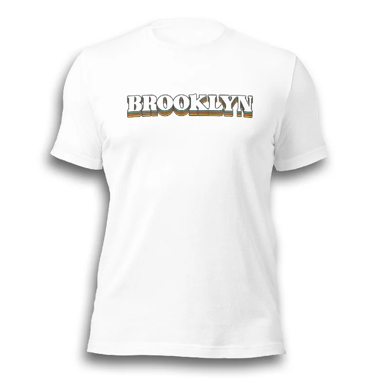 VINTAGE BROOKLYN WHITE UNISEX T-SHIRT Elegant Classic Vintage