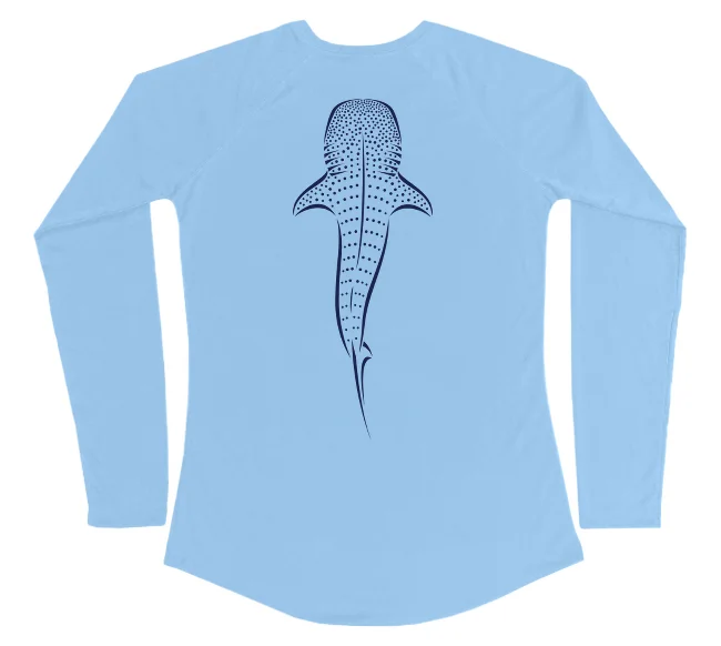 Whale Shark Performance Shirt (Women) Spandex Blend Rayon Blend Denim Blend