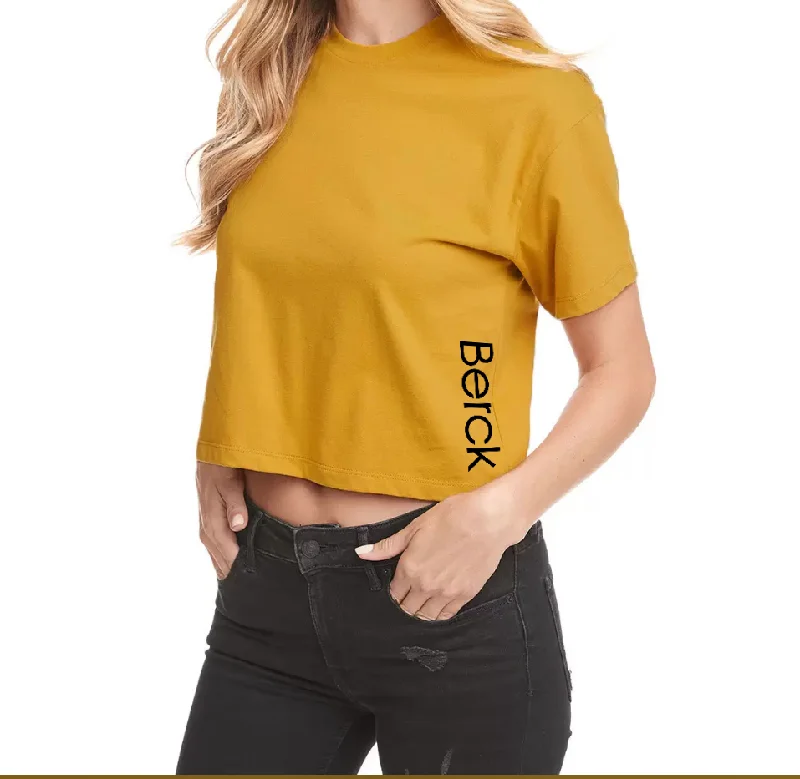 Women’s Short Sleeve Jersey Crop Tee Boxy Fit Fitted Loose