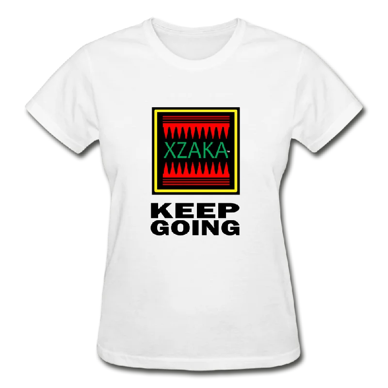 XZAKA - Women "Keep Going" Workout T-Shirt - W3546 Anti-Pilling Machine Wash Handmade